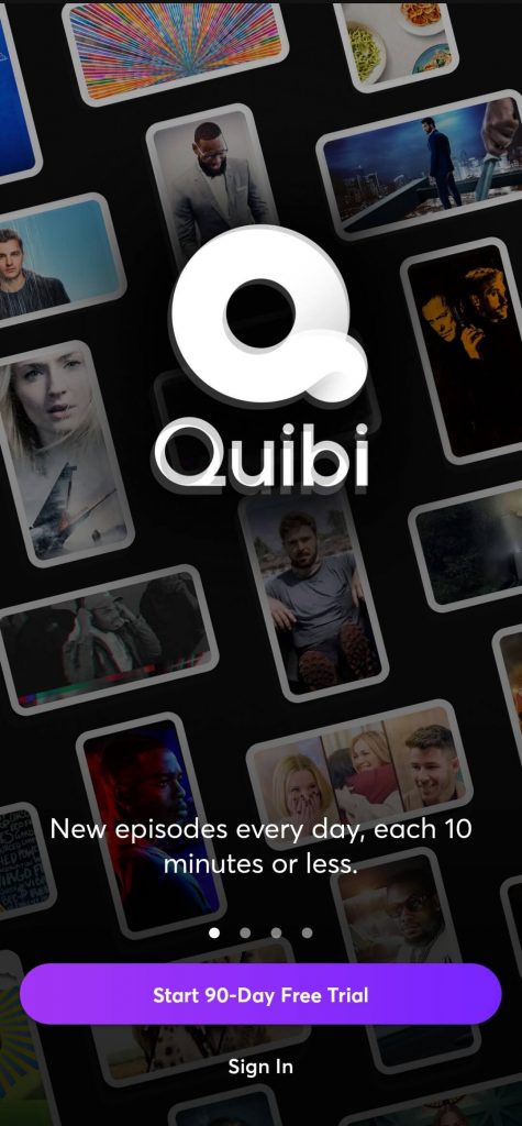 Sign up for Quibi