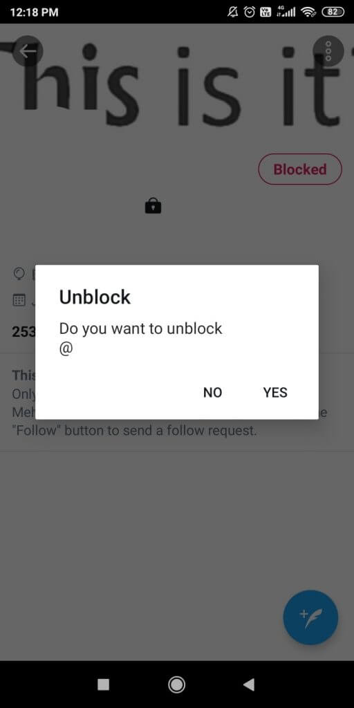 Block Someone on Twitter Android