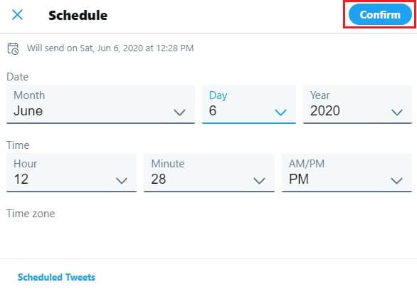 how to schedule tweets on twitter