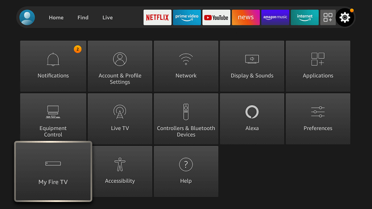 Tap My Fire TV from the list