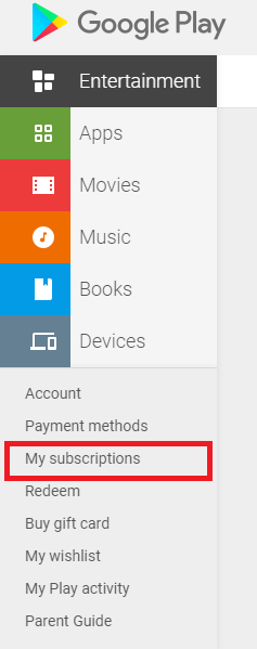 Cancel Google Play Subscription on App