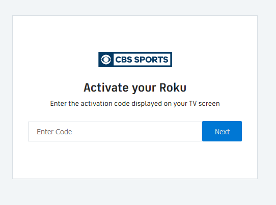 Activate CBS Sports on Roku