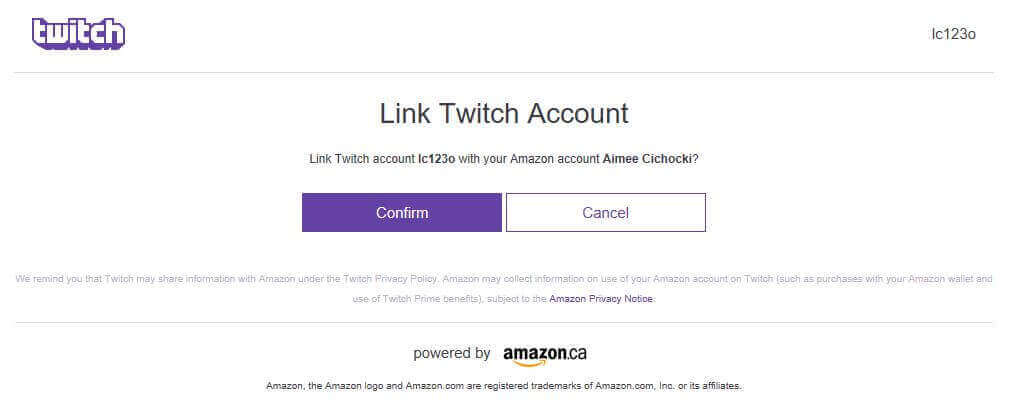 Link Amazon Prime to Twitch
