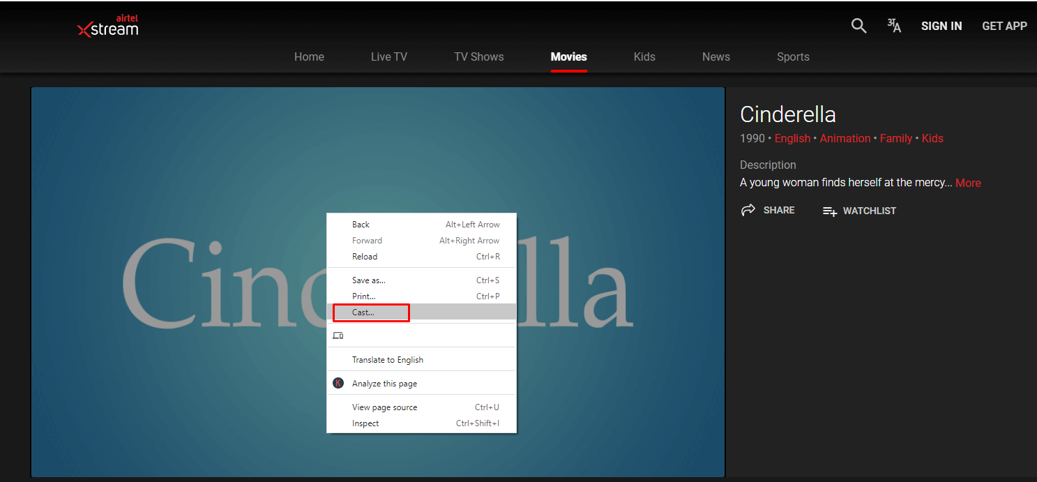 How to Chromecast Airtel TV  Airtel Xstream  from Mobile to TV - 81