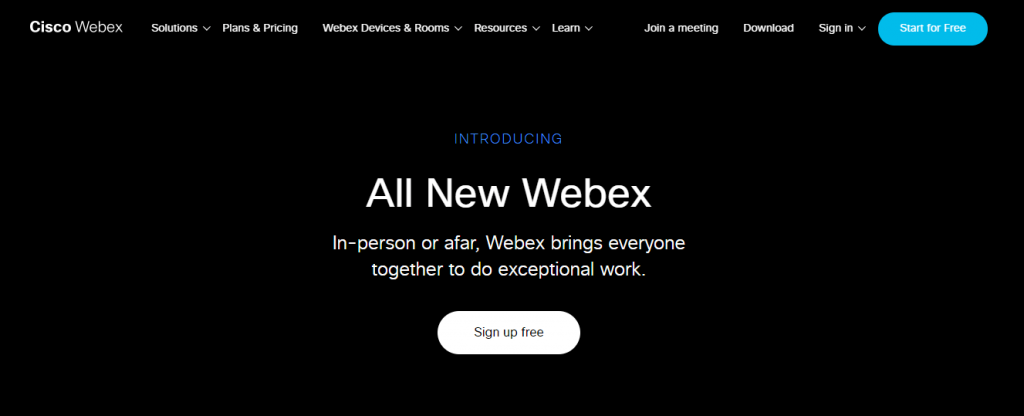 Cisco Webex Meetings in PC