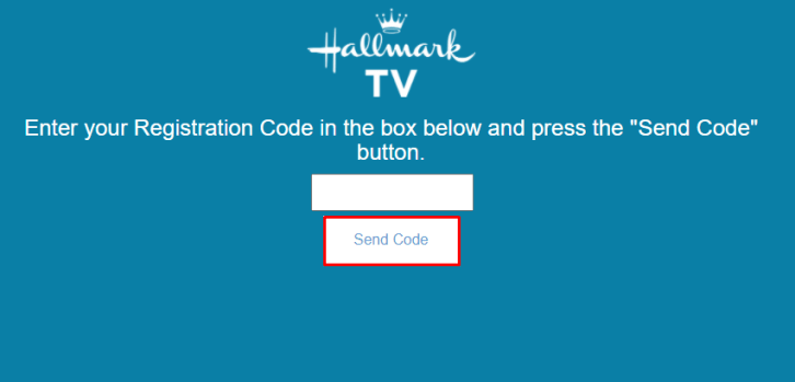 Enter the registration code to activate Hallmark Channel on Firestick