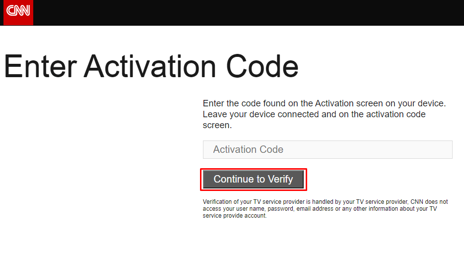 Enter the activation code