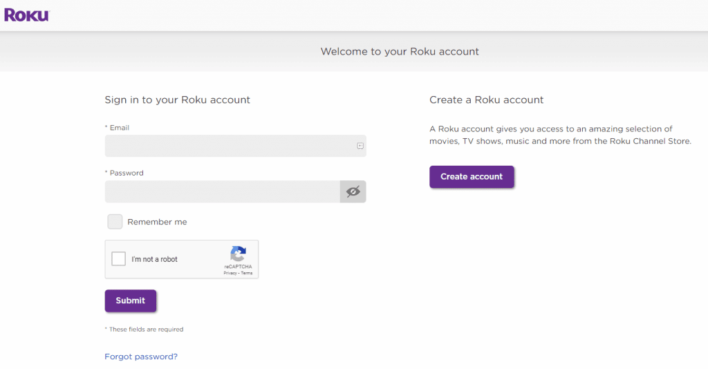Sign in with your account details