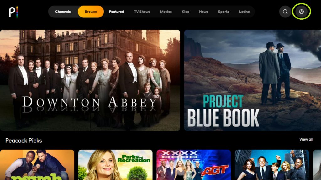Peacock TV login