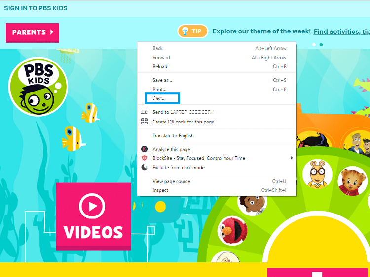 Chromecast PBS Kids 