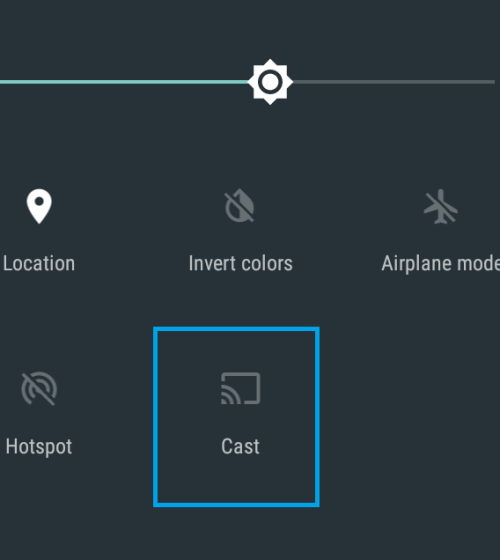 Click the Cast icon