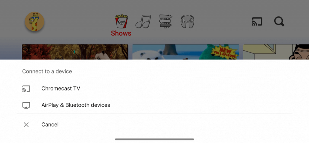 Chromecast YouTube Kids Using Android/iPhone