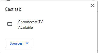 Select your Chromecast