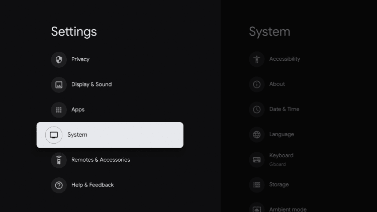 System Settings