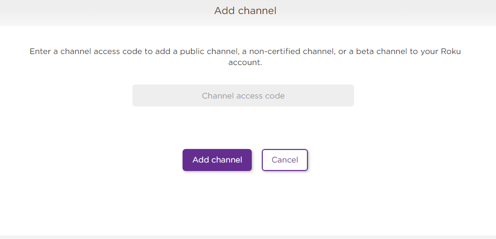 Enter Private Channel Code