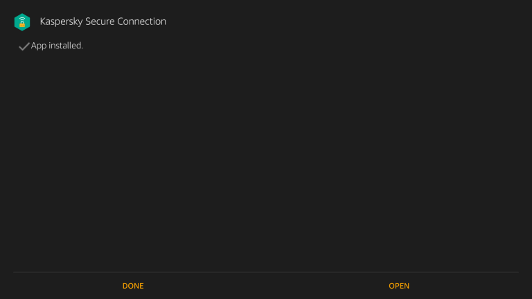 Open Kaspersky VPN on Firestick