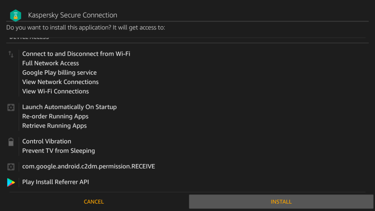 Install Kaspersky VPN on Firestick