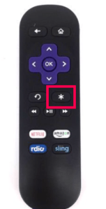 Star Button on Roku Remote