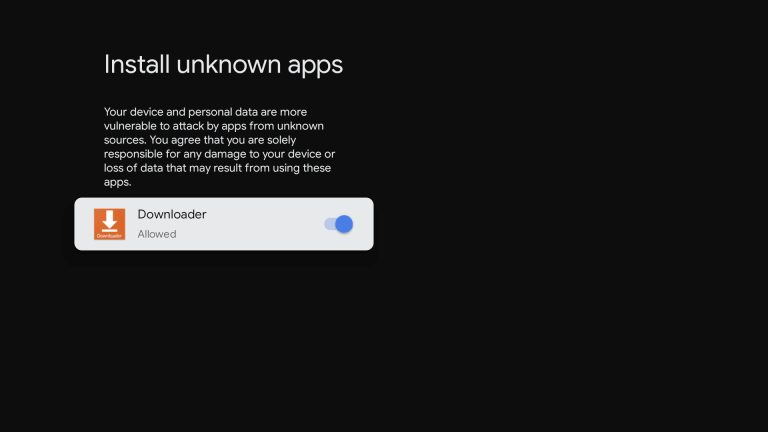 Enable Apps from Unknown Sources 