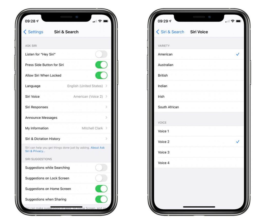 Change Siri voice in iOS 14.5