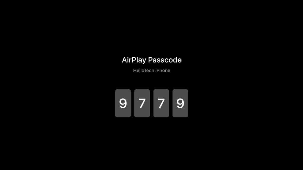 AirPlay passcode