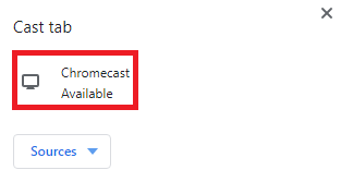 Select Chromecast 