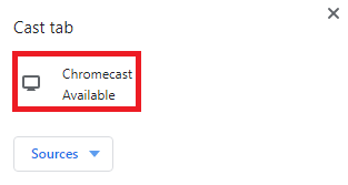 Select Chromecast