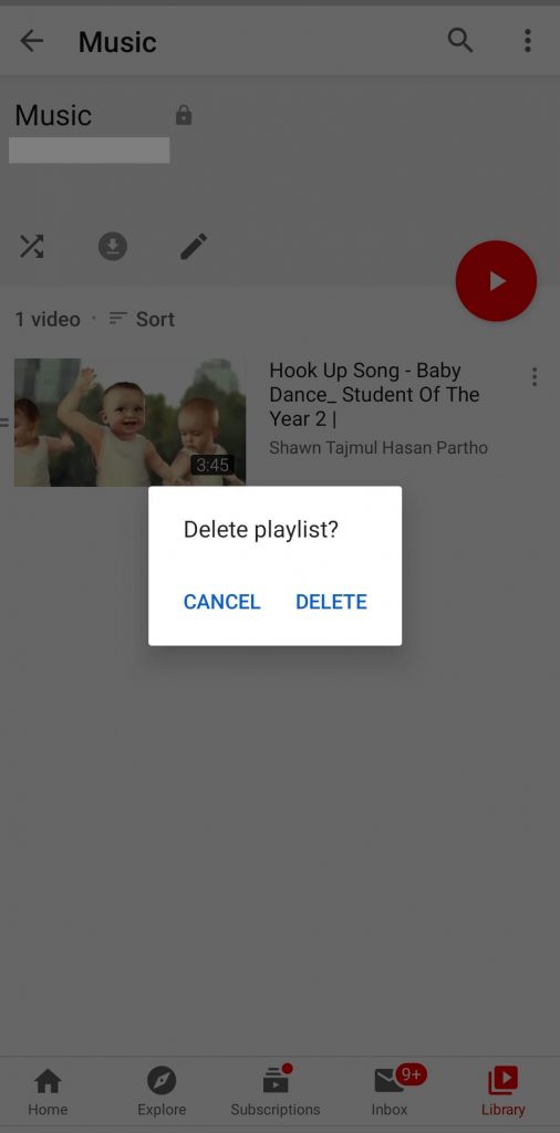 Delete playlist