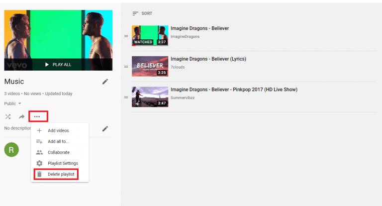 Delete Playlist
