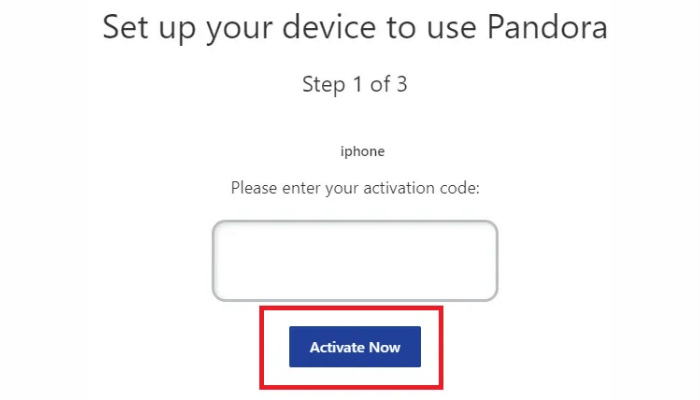 Activate Pandora on Apple TV