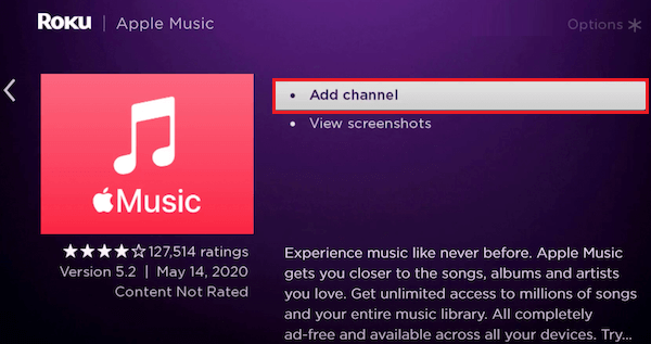 Install Apple Music on Roku