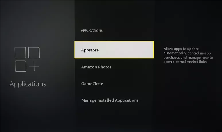 Click App Store on Firestick