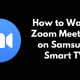 Zoom on Samsung TV