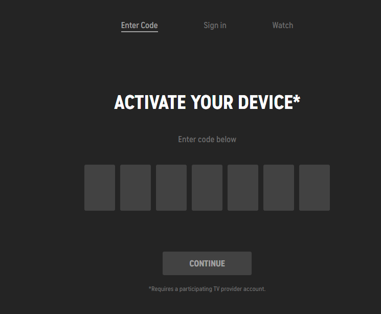 Enter the Activation Code to Activate Comedy Central on Roku.