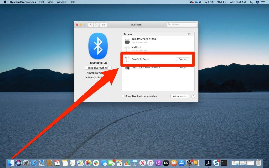 Connect AirPods to Mac