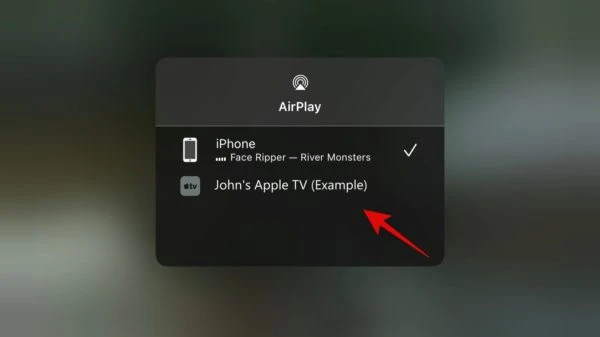 Select your Apple TV.