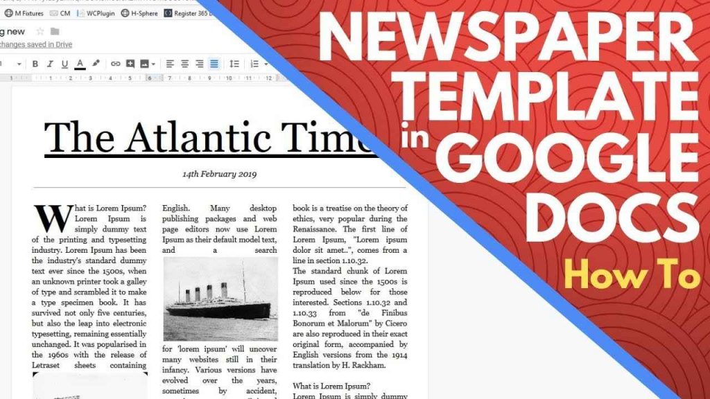 Google Docs Templates: Creating a Newspaper for Your Site