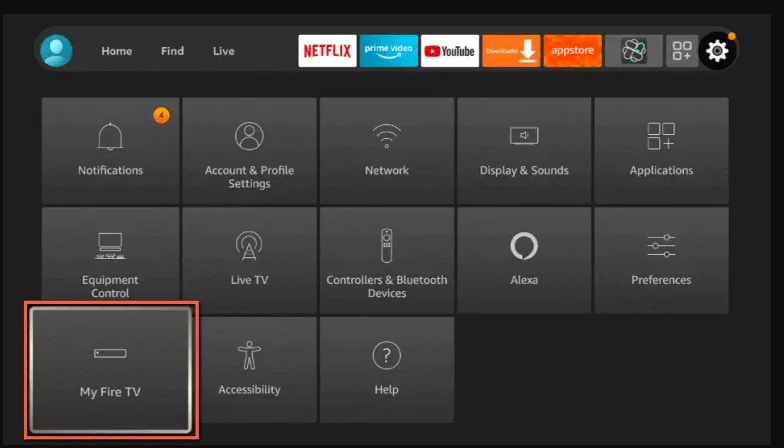 Select My Fire TV