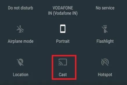 Choose the Cast icon