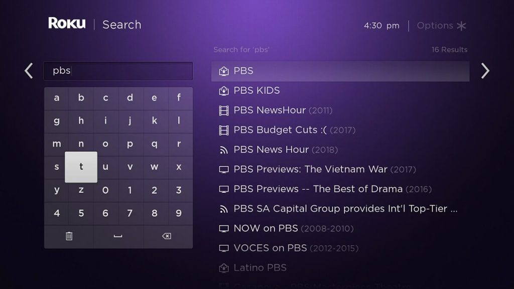 Enter PBS Kids to watch PBS kids on Roku