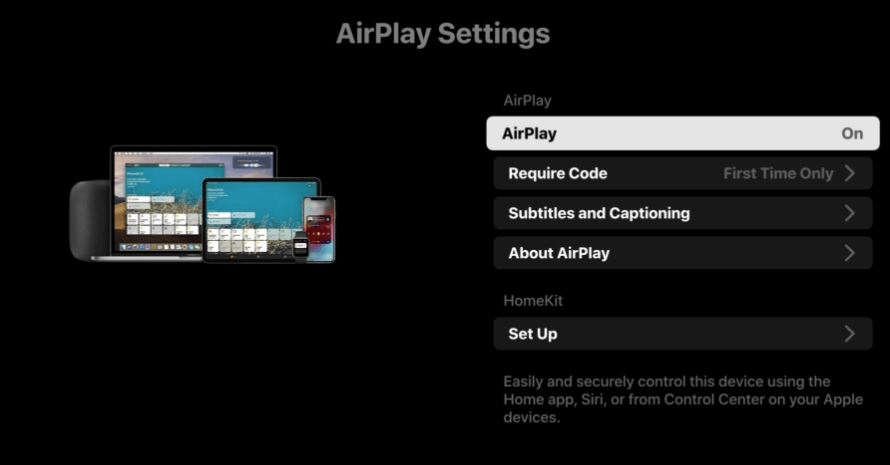 Select AirPlay