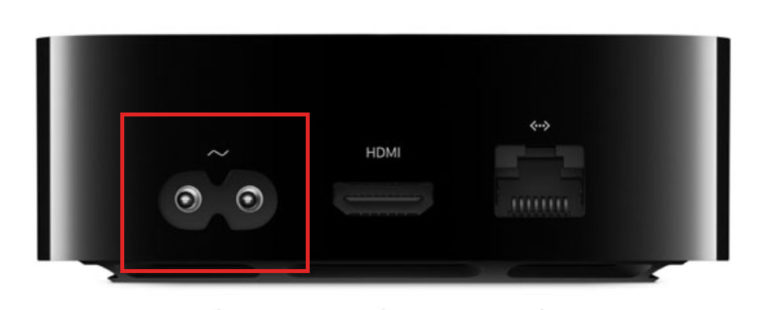 Unplugging power cable on Apple TV