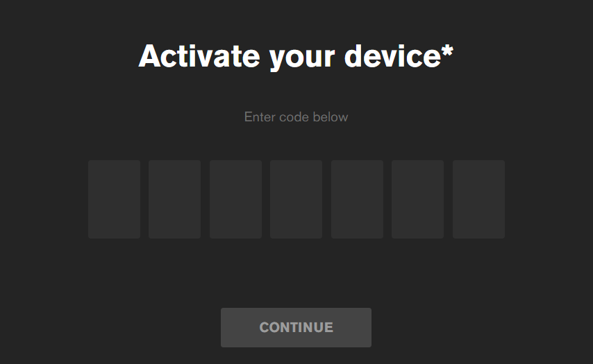 enter the activation code to Activate MTV