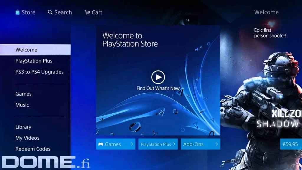 open playstation store 