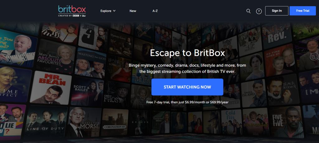 BritBox website 