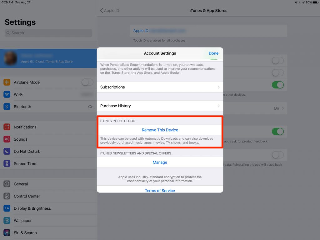 How to Disconnect the Synced Apple ID of your iPhone from iPad - 97