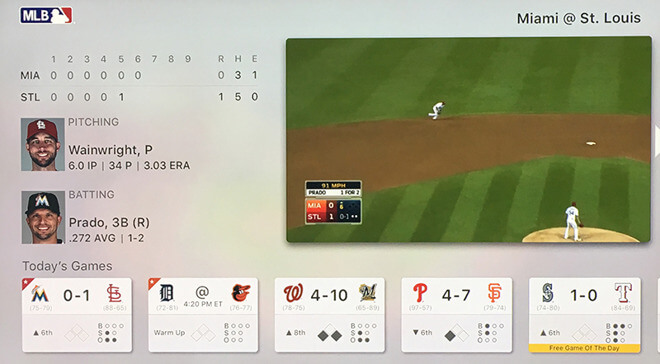 Stream MLB on Apple TV 