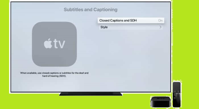 Subtitles on Apple TV