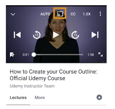 How to Chromecast Udemy Courses to TV - 96