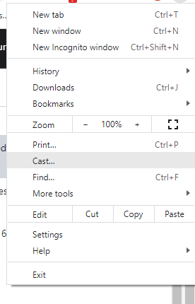 Select Cast to Chromecast Udemy.
